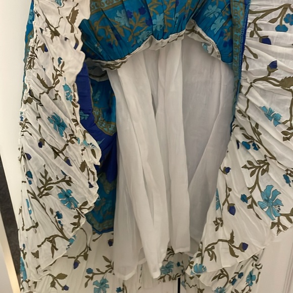 Bohemian Blue and Cream Maxi Dress - Picture 6 of 7